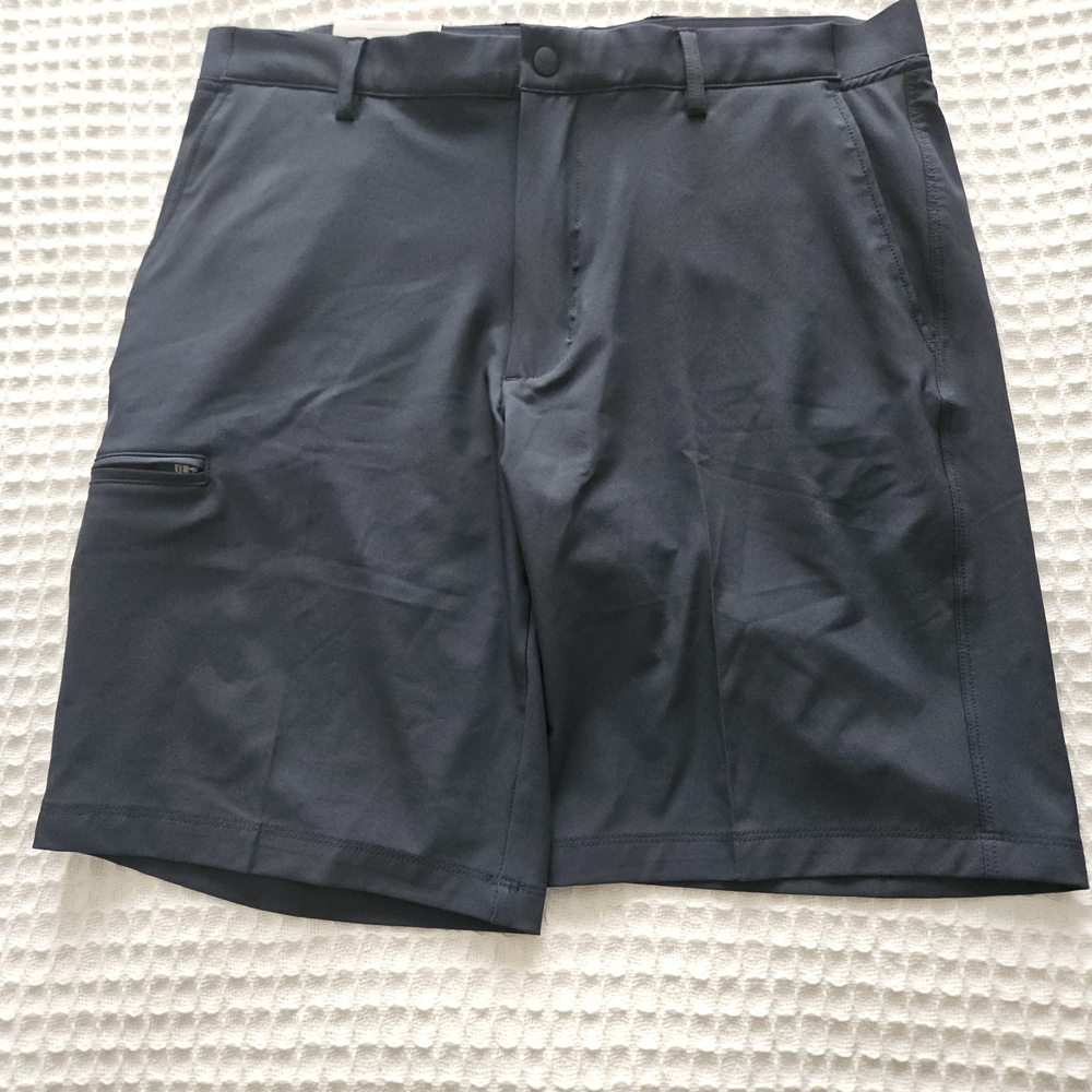 Greg Norman Comfort Cargo Golf Shorts Blue 34 Moisture Wicking Stretch Fabric